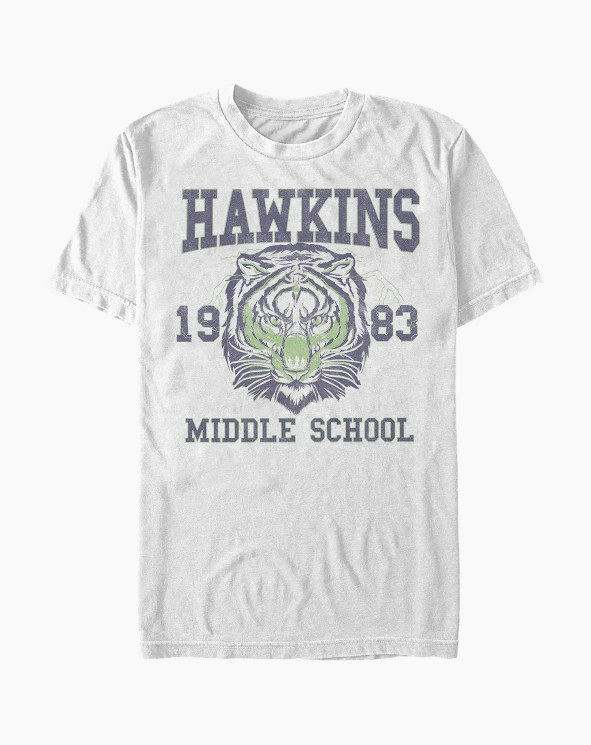 Stranger Things Men's Hawkins Middle School 1983 Tiger Short Sleeve T-Shirt