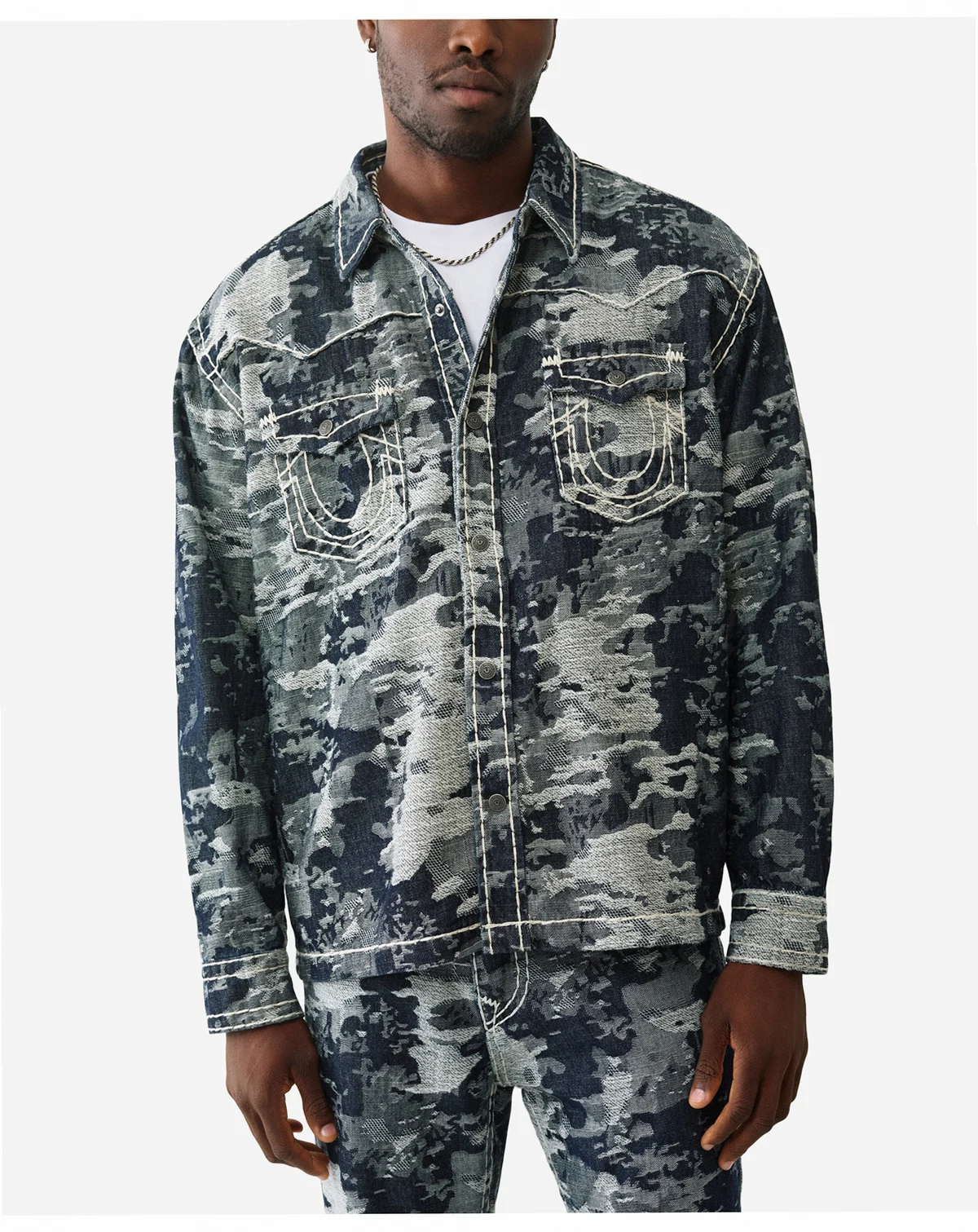 Men's Long-Sleeve Jacquard Western Super-T Shirt