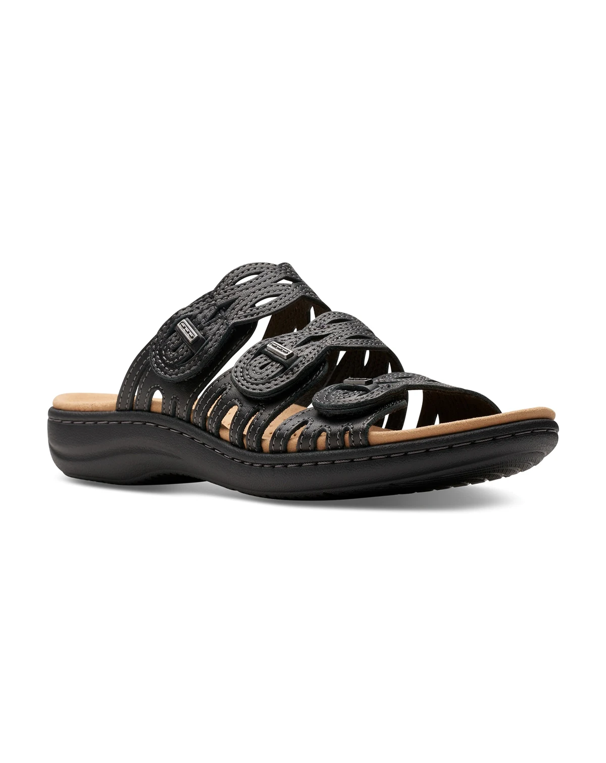 Laurieann Ruby Scalloped Twist Strap Slide Sandals