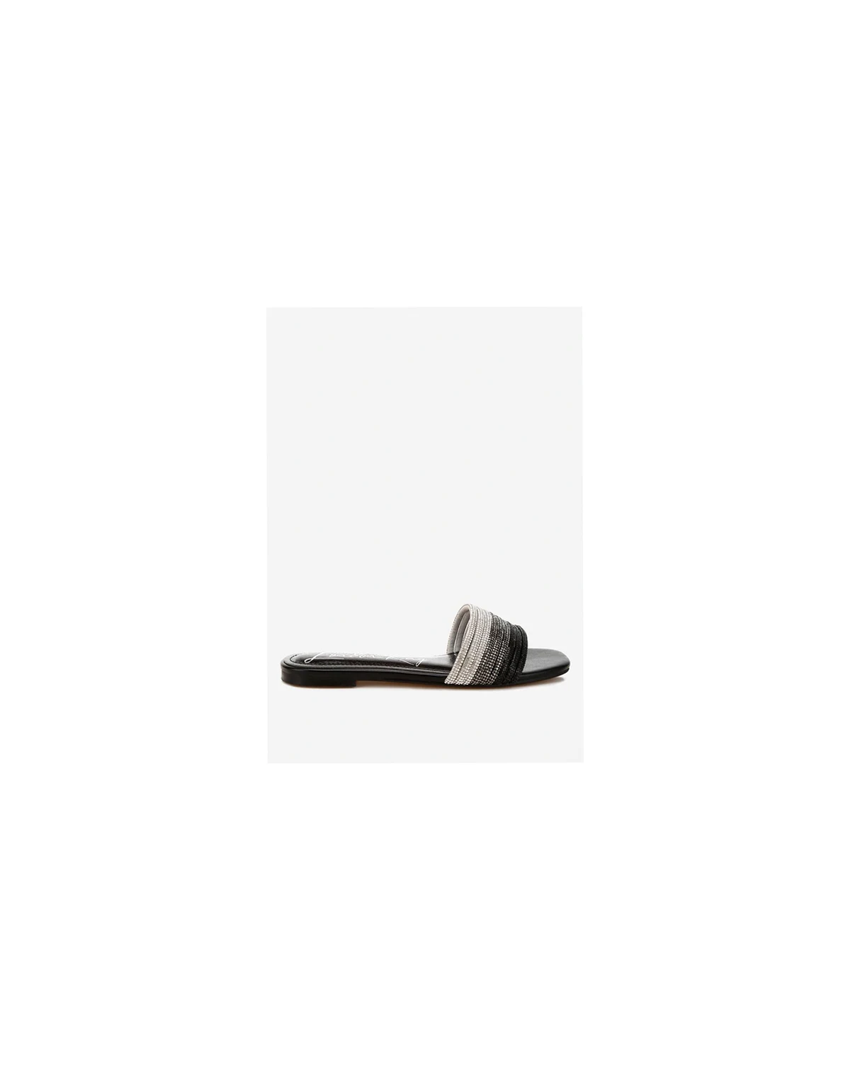 Womens Chrisy Rhinestone Strap Slip On  Flats