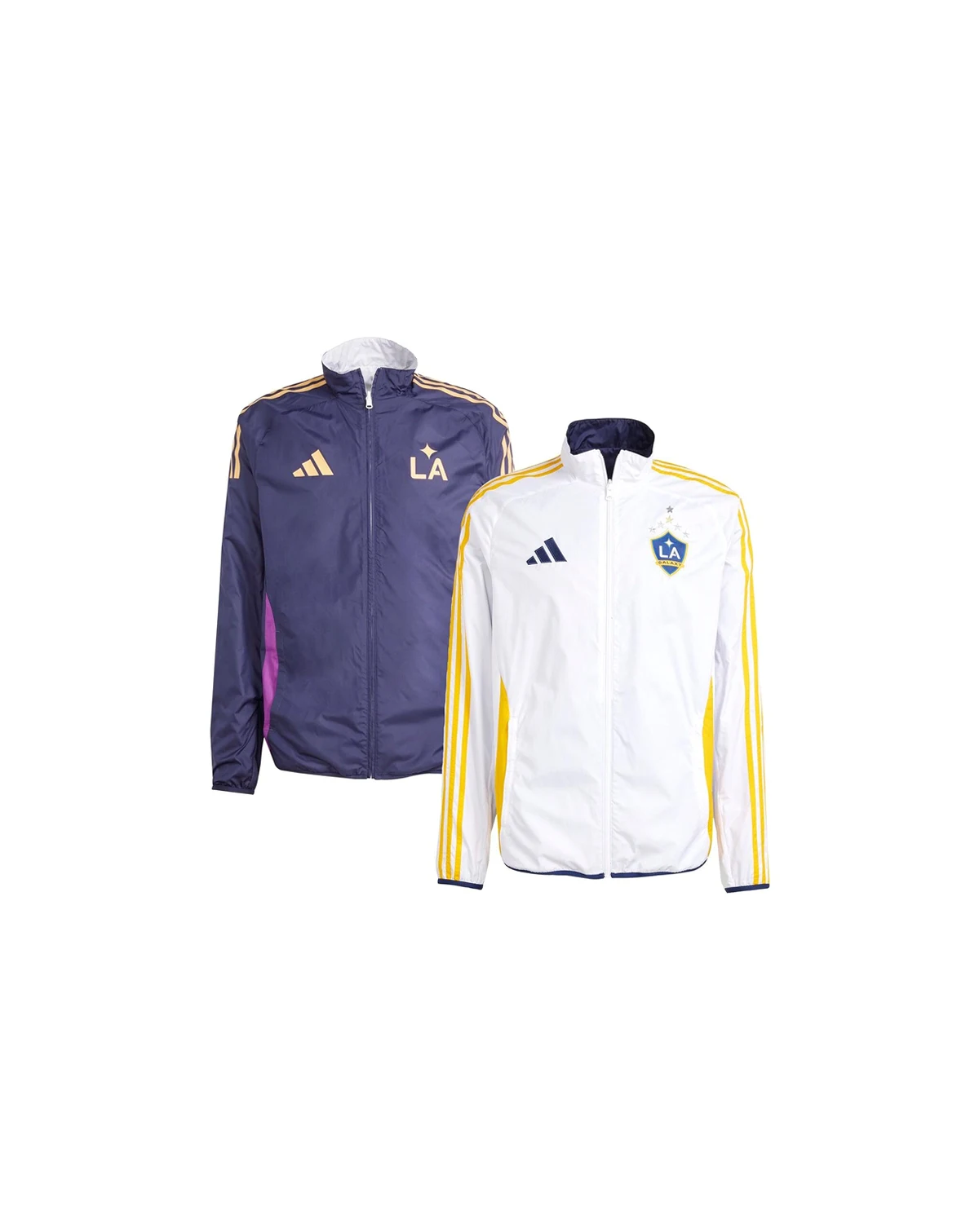 Men's White/Navy LA Galaxy 2025 Anthem Reversible Full-Zip Jacket