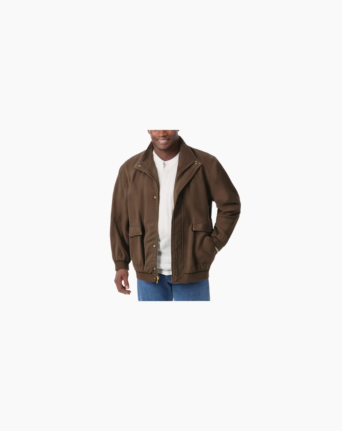 Men's Big & Tall Microsuede Bomber Jacket