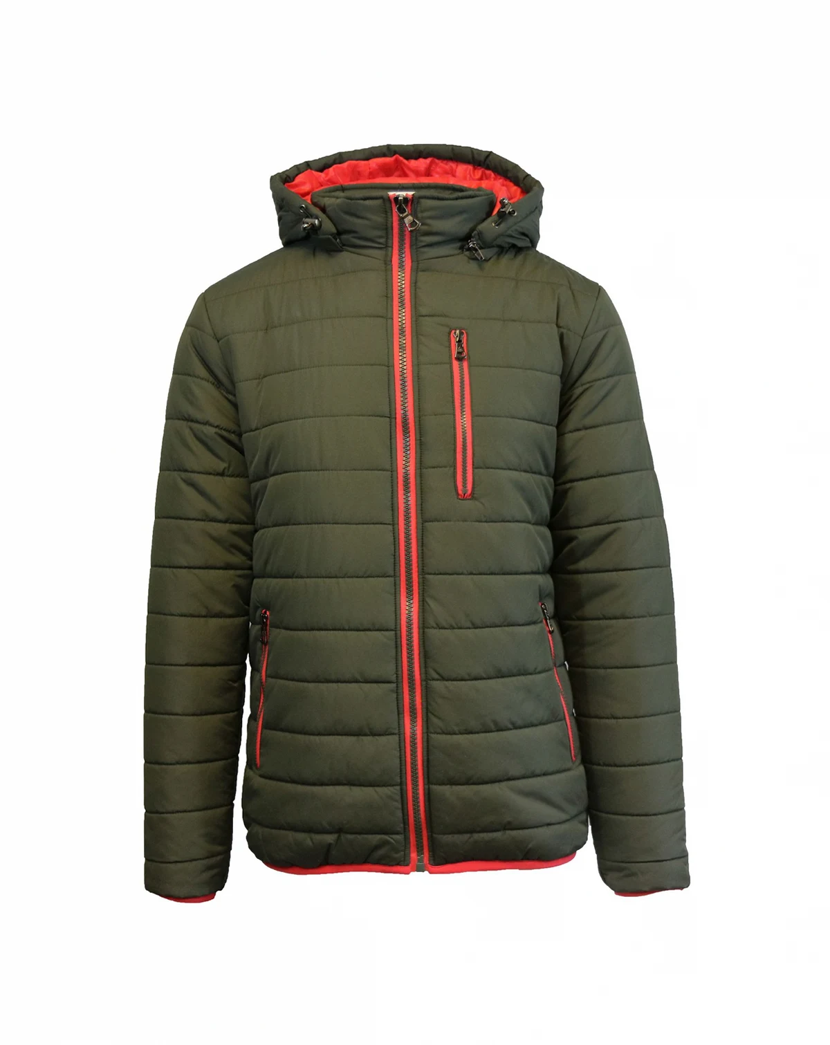 Spire By Galaxy Men's Puffer Bubble Jacket with Contrast Trim