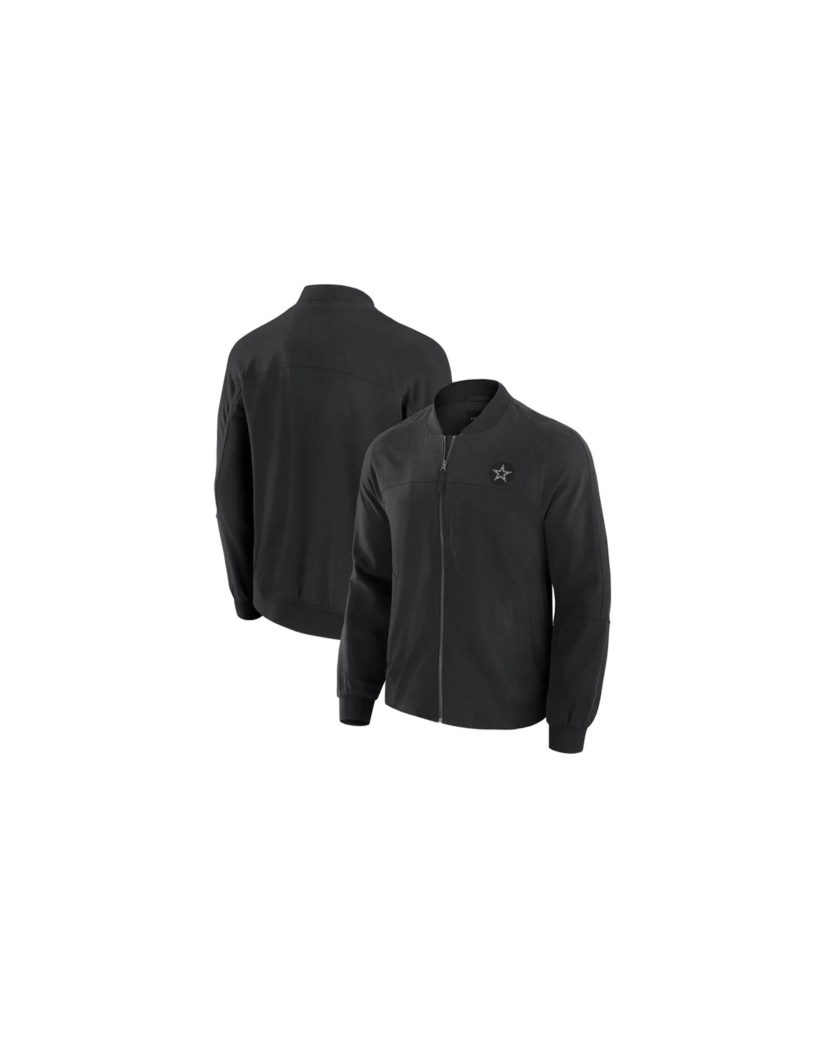 Men's Black Dallas Cowboys Lightweight Cover-4 Tri-Blend Full-Zip Jacket