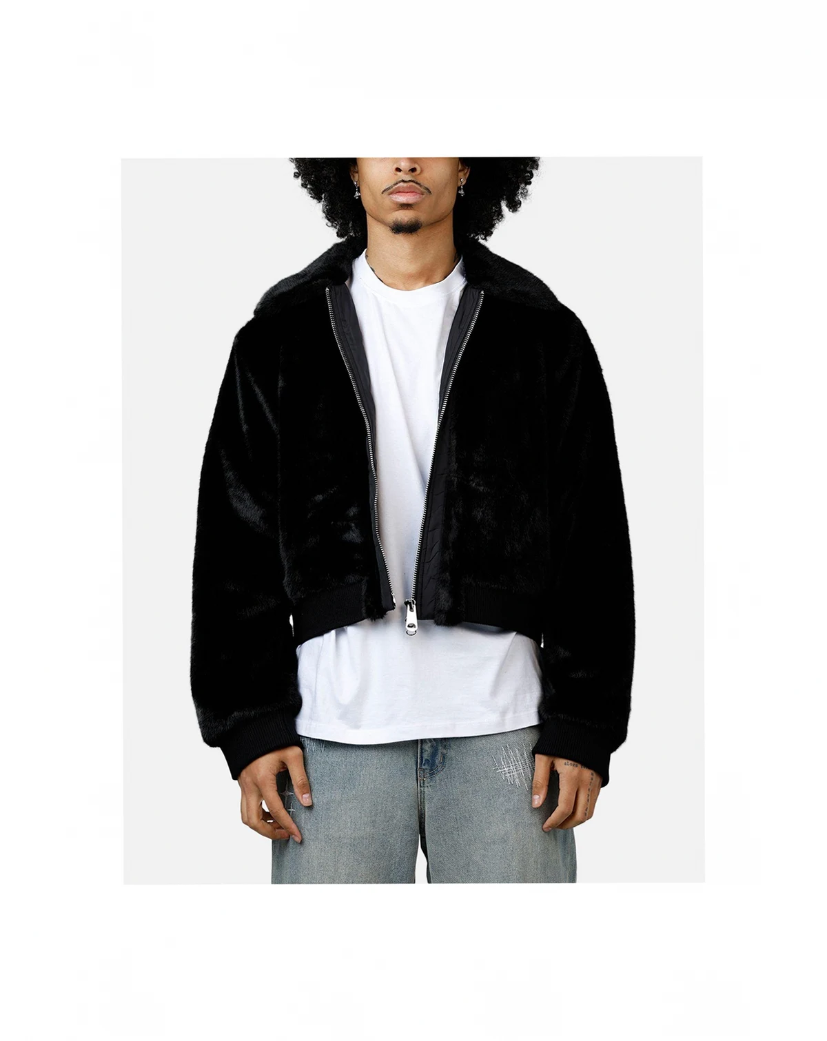Men's Night Wolf Faux Jacket