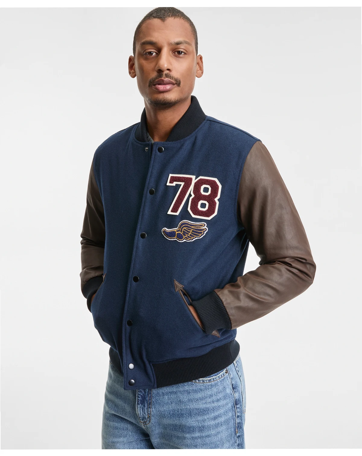 Men's Harris Varsity Bomber Jacket, Macy's Exclusive
