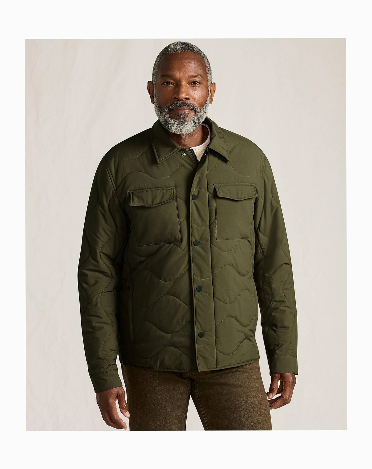 Men's Quilted Insulated Shirt Jacket