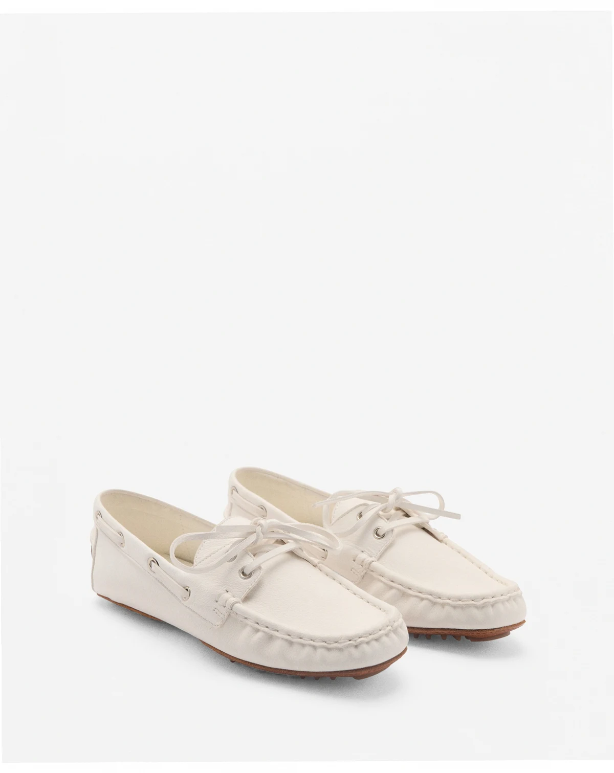 Women's Laces Leather Boat Shoes