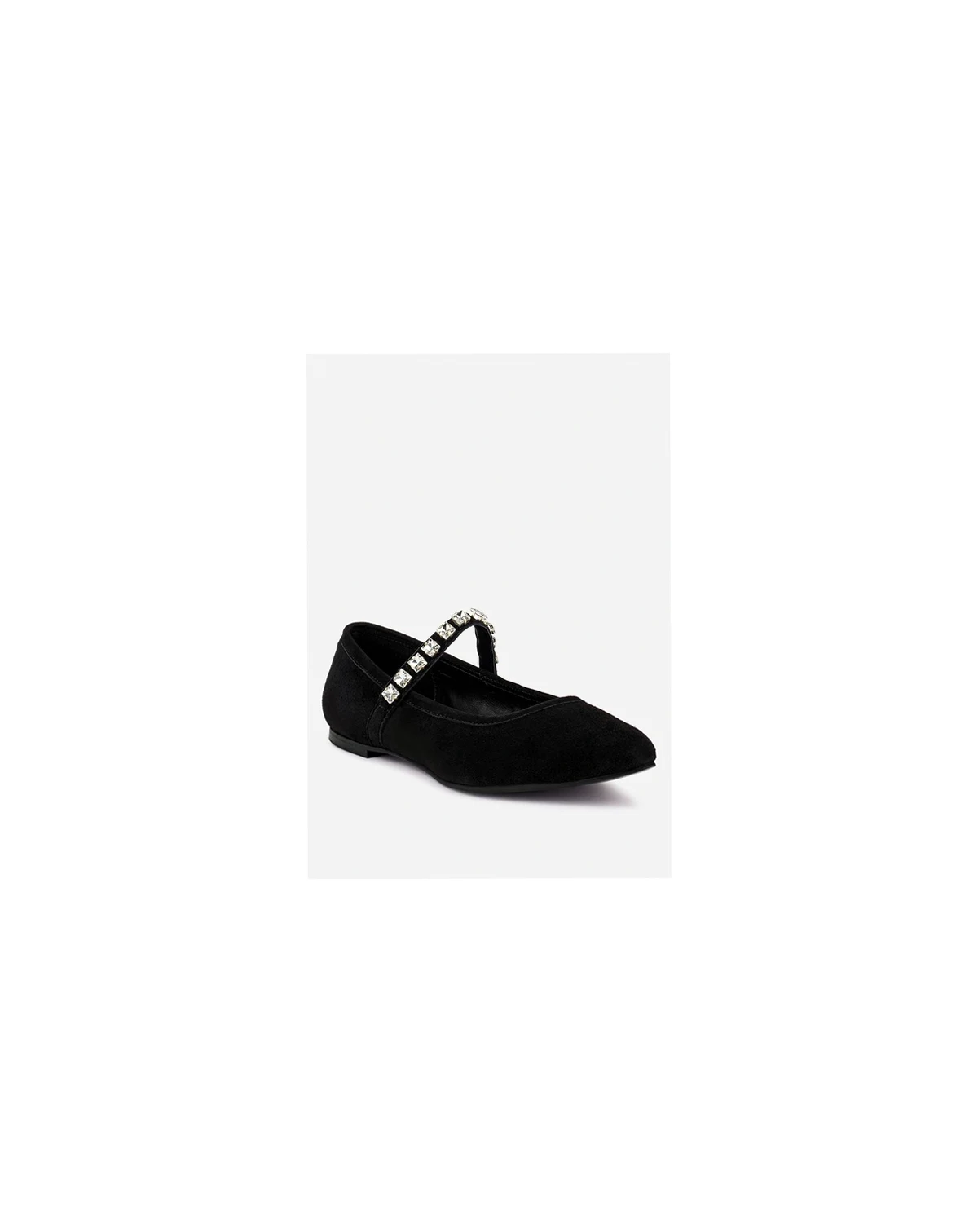 ASSISI Womens Fine Suede Mary Jane Ballet Flats