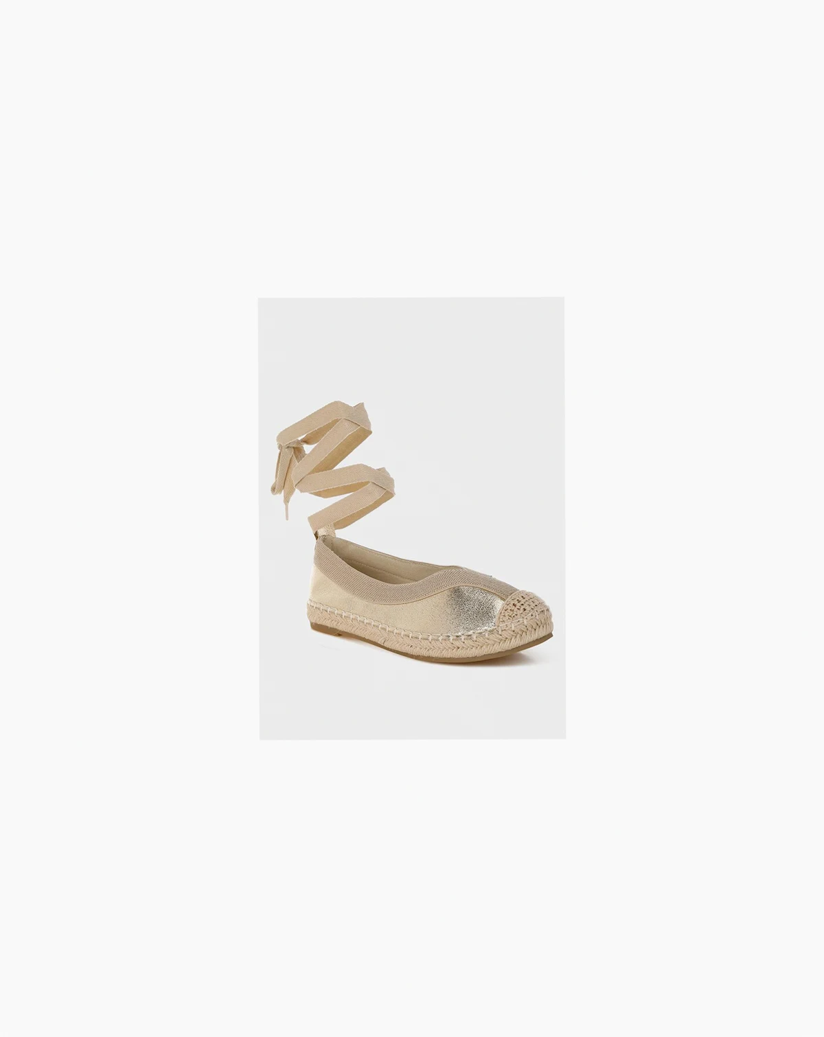 Zayal Metallic Detachable Lace Espadrilles