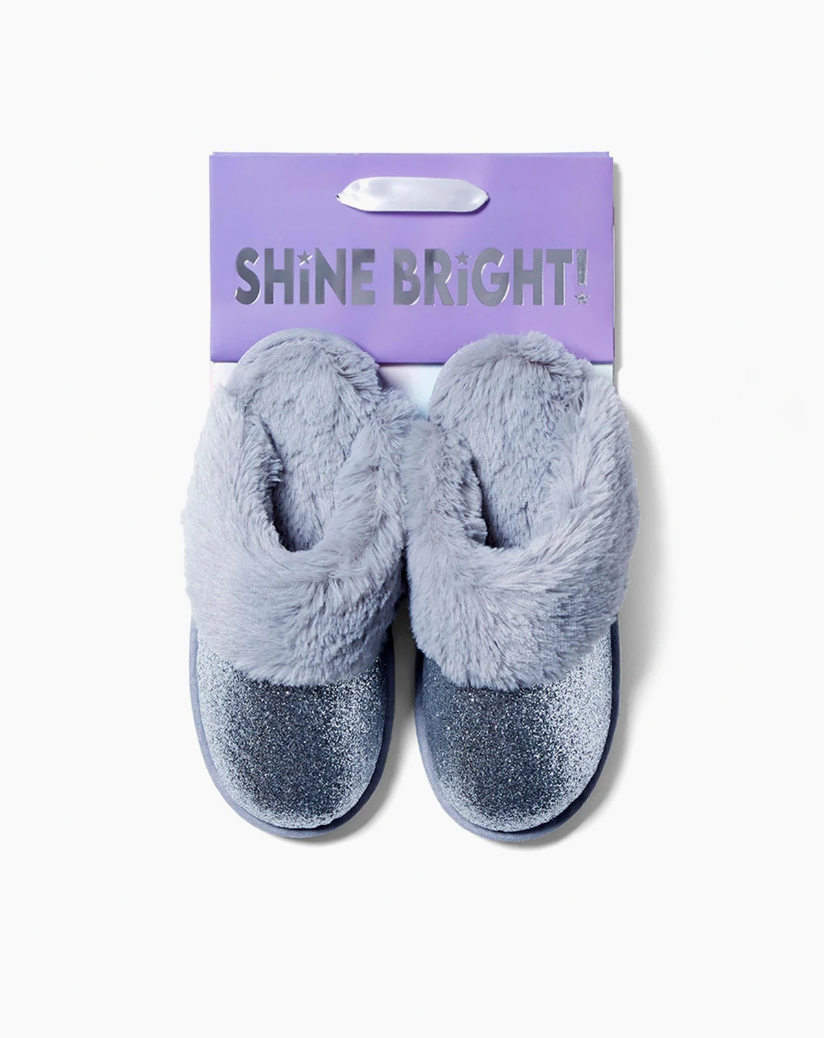 Cozyfoams Women's Glitter Scuff Slipper with Gift Bag