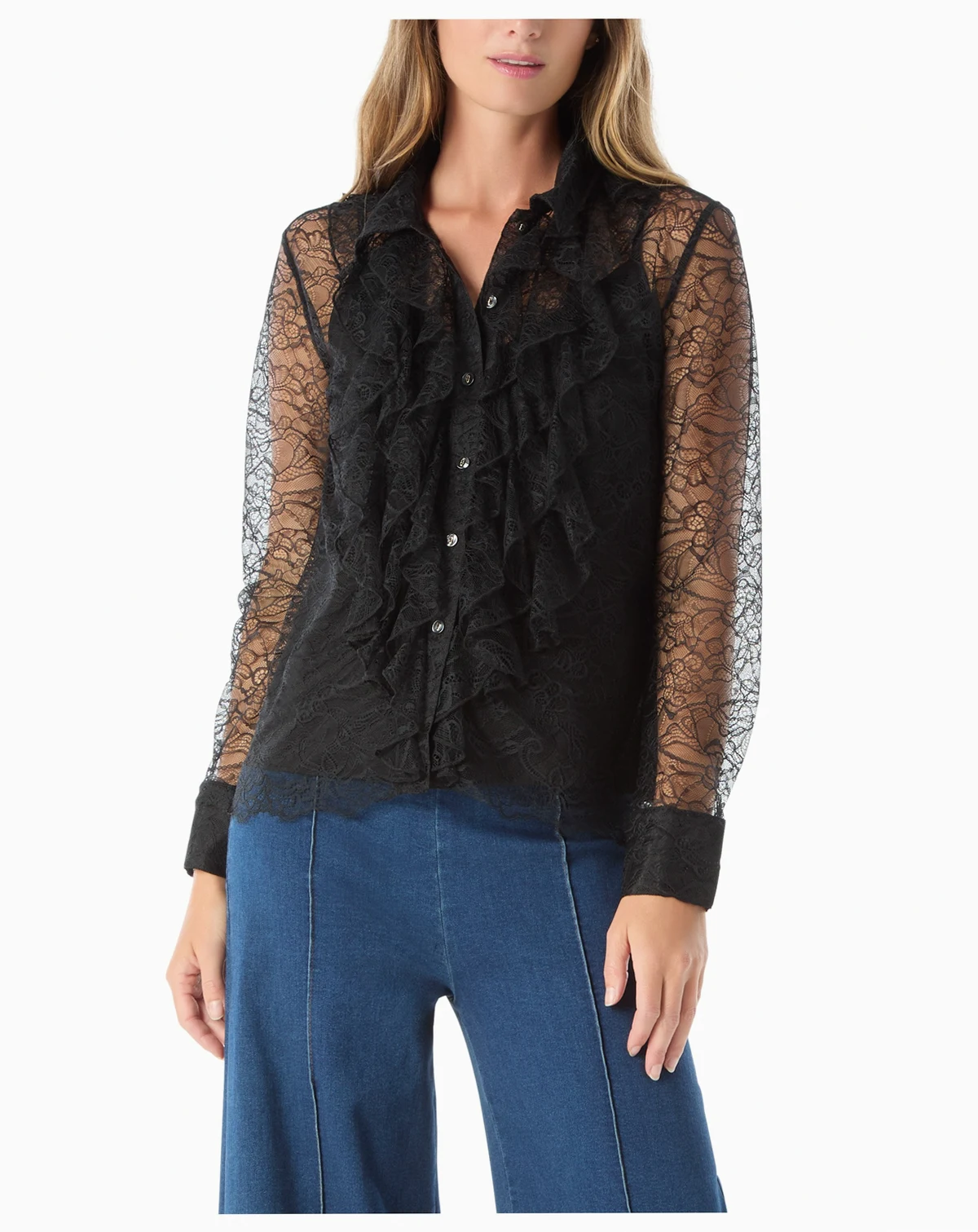 DO by Women's Erynn Lace Button Front Top