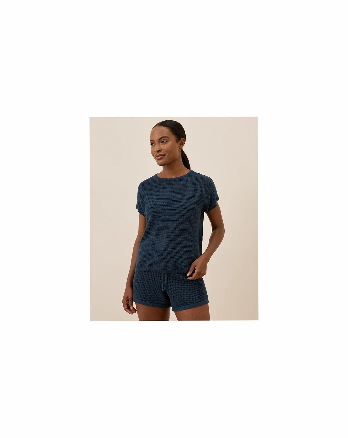 Beachside Crochet Knit Short Sleeve Top