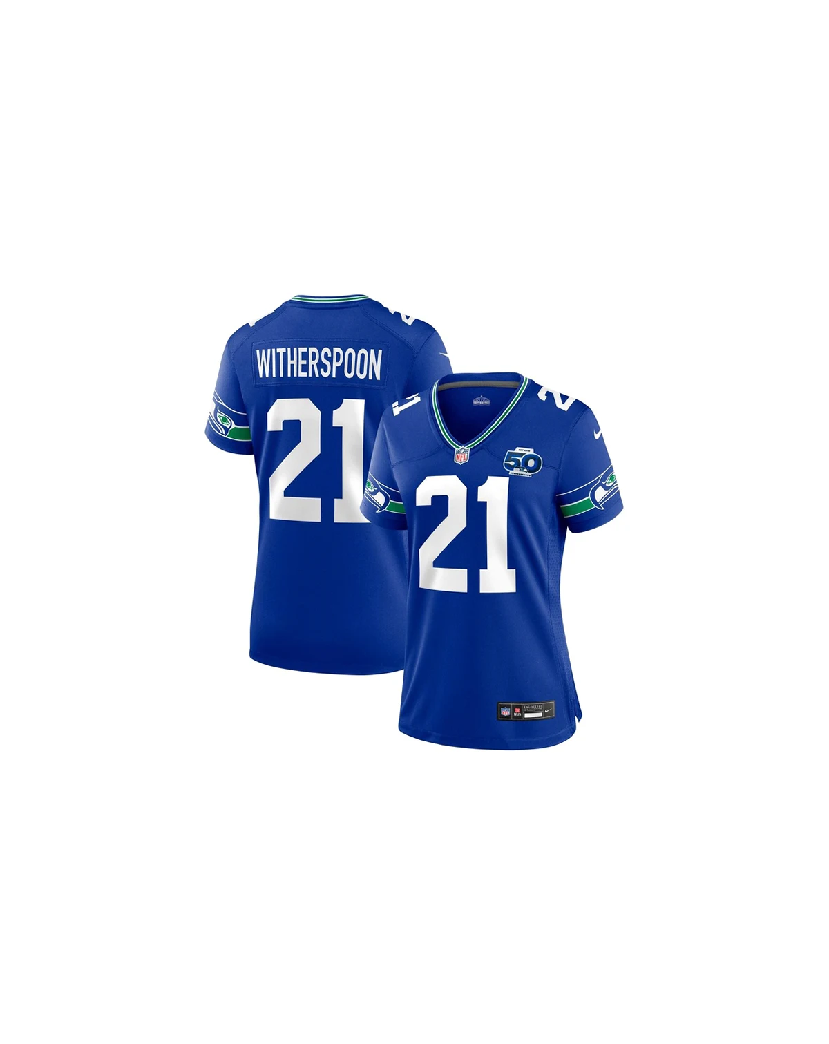 Women's Devon Witherspoon Royal Seattle Seahawks Alternate 2 50th Season Game Jersey