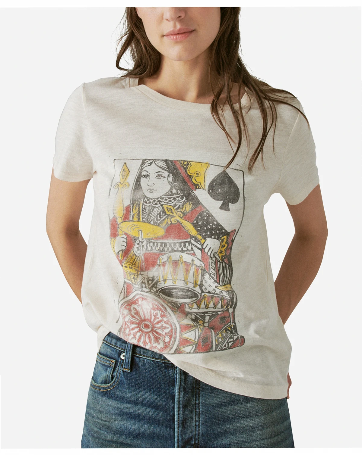 Women's Cotton Queen Of Spades Boyfriend Tee