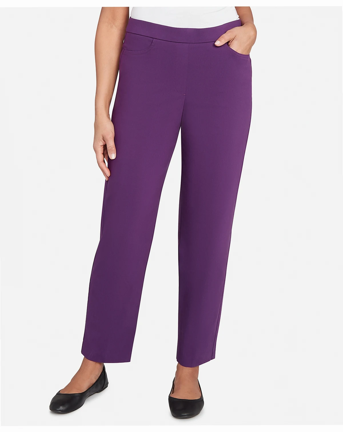 Women's Classic Allure Fitted Stretch Medium Length Pants