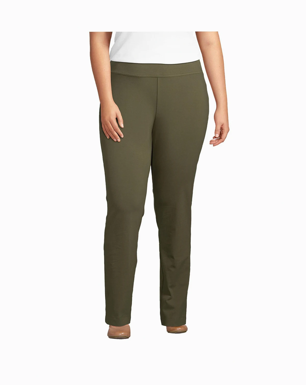 Plus Size Starfish Mid Rise Slim Leg Pants