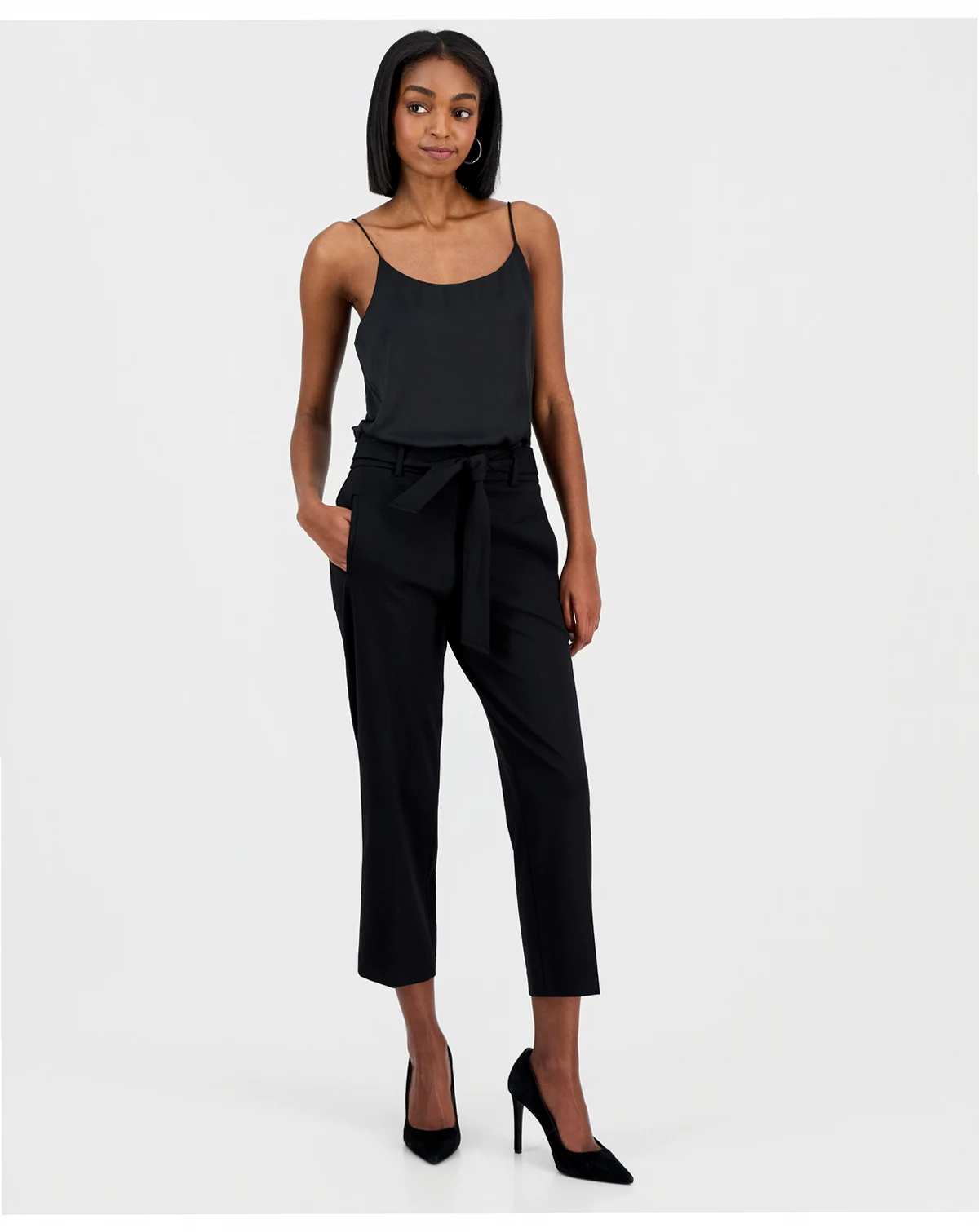 Women's Compression Tie Front Capris Pants, Created for Macy's