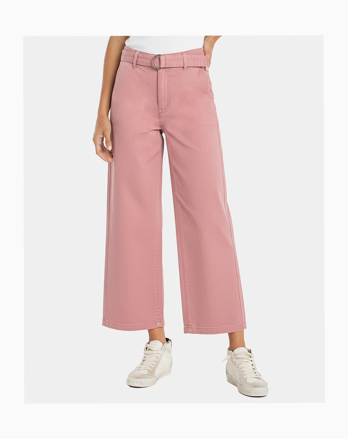 Petite Wide-Leg Mid-Rise Pants