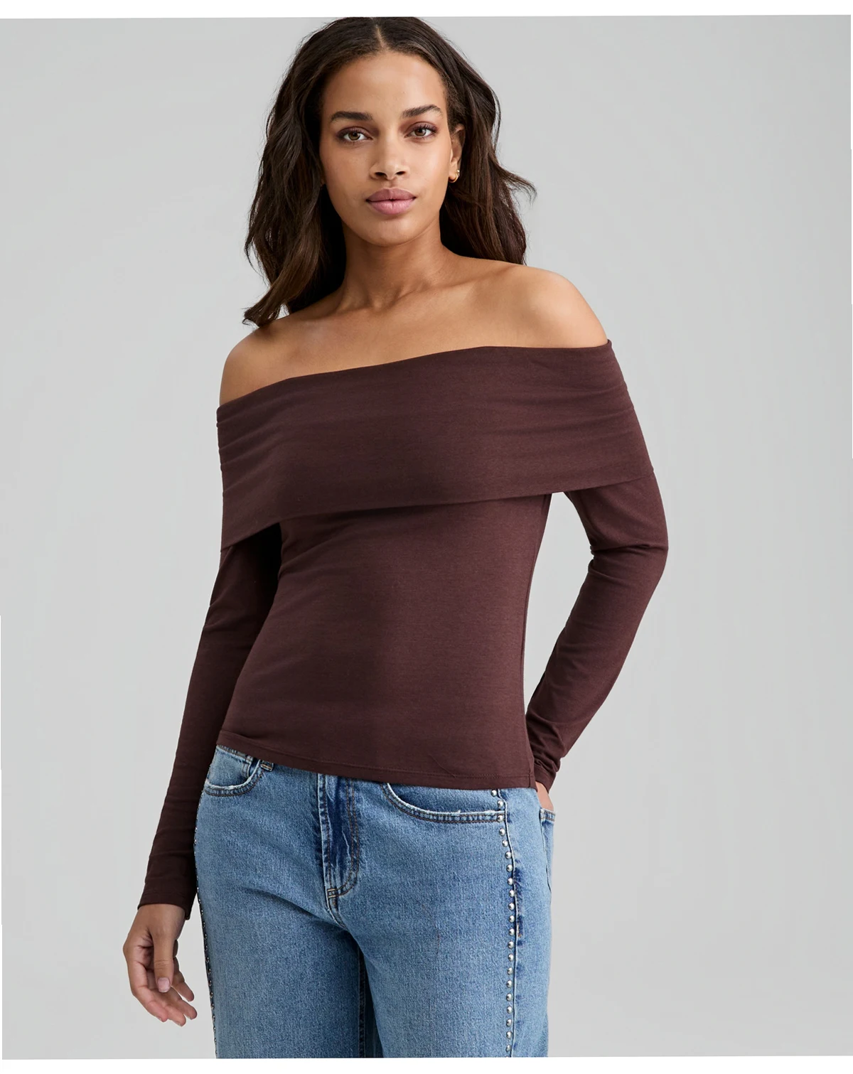 Women's Off-The-Shoulder Long-Sleeve Top, Macy's Exclusive