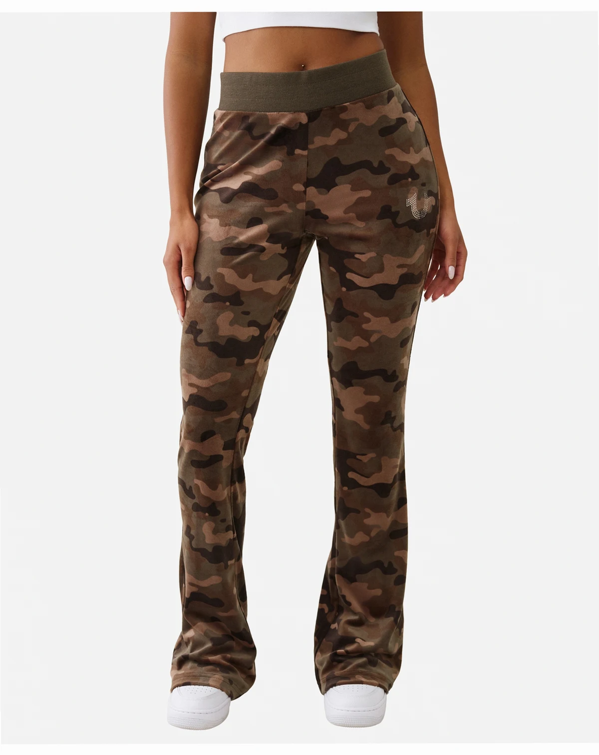 Women's Camo Velour Bootcut Pants
