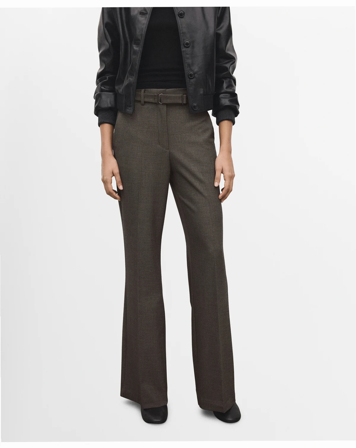 Women's Belt Straight-Fit Pants