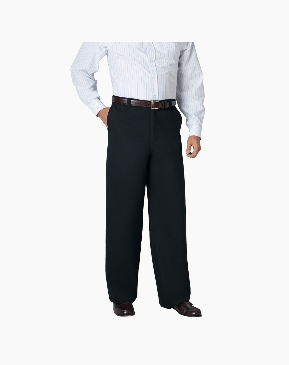 Big & Tall Wide Leg Wrinkle Free Expandable Waist Pant