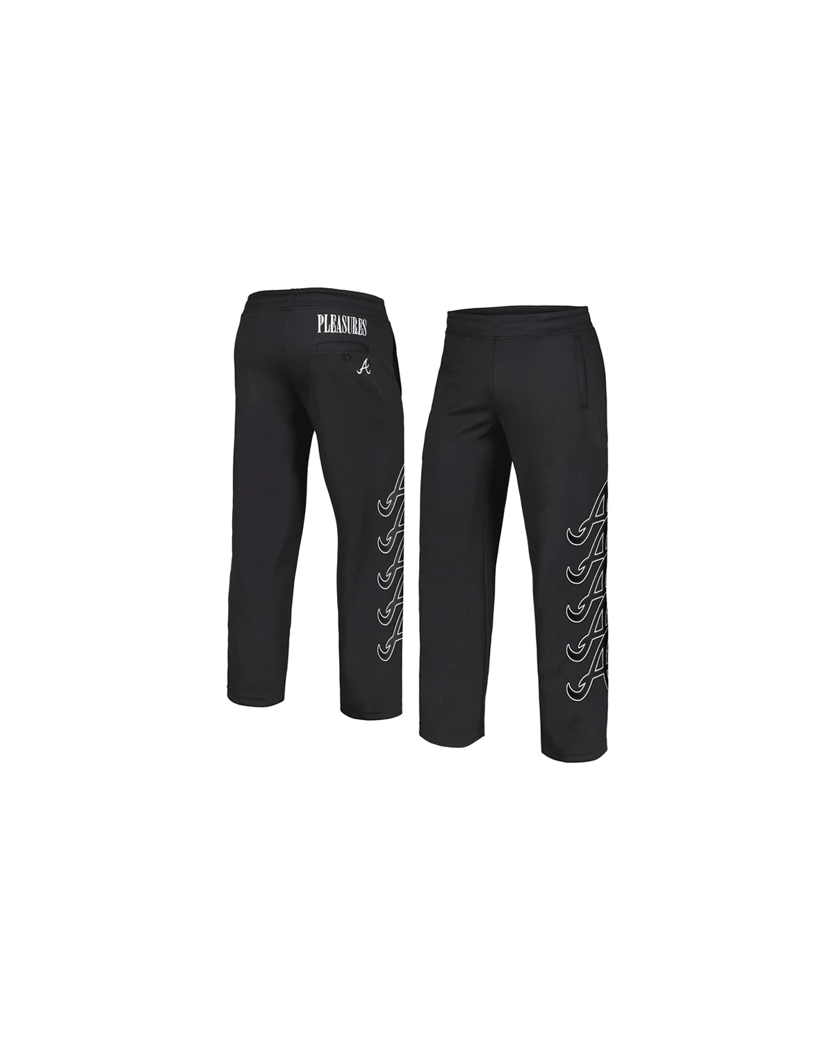 Men's Atlanta Braves Black Pitcher Track Pants