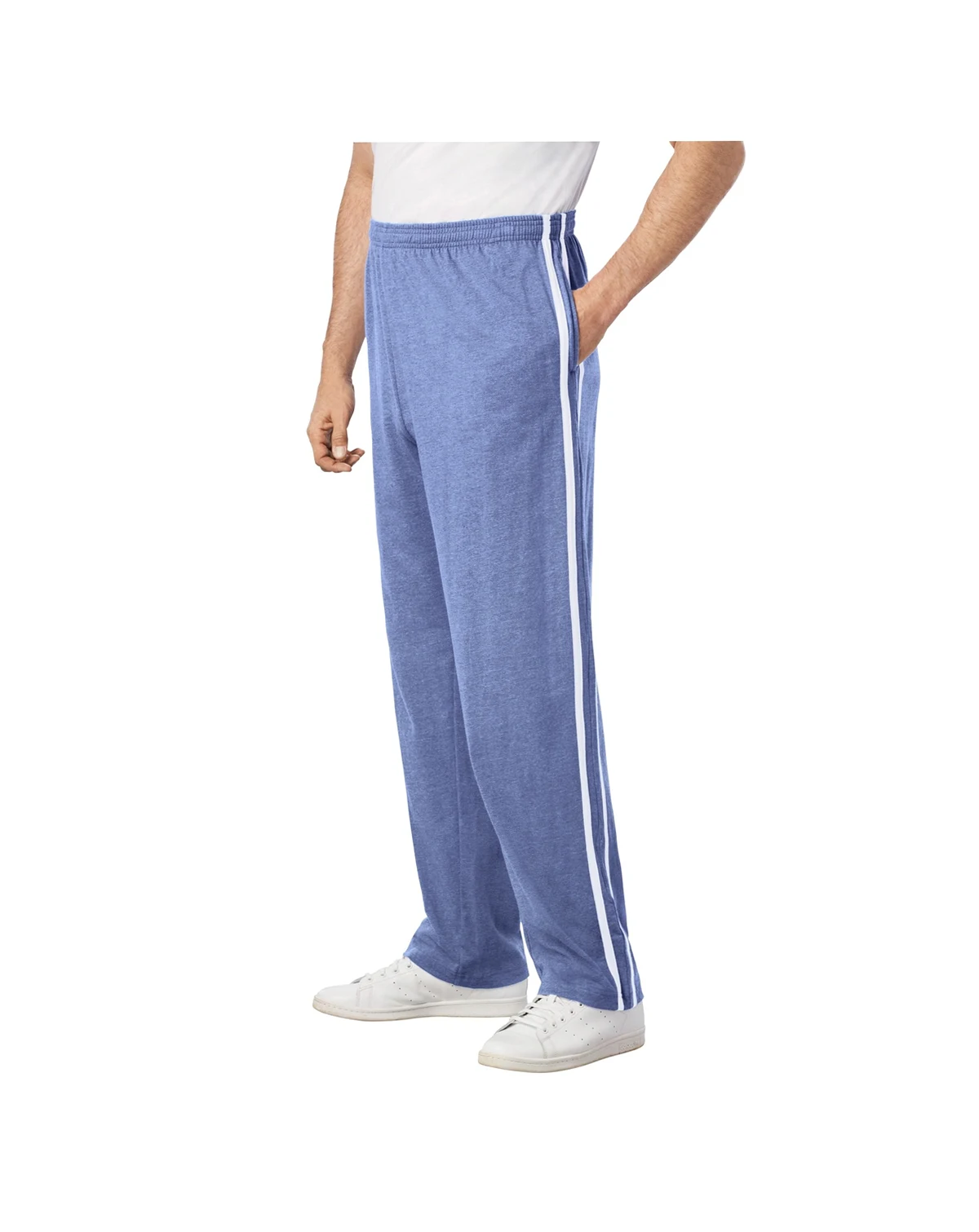 Big & Tall Lightweight Jersey Side-Striped Sweatpants