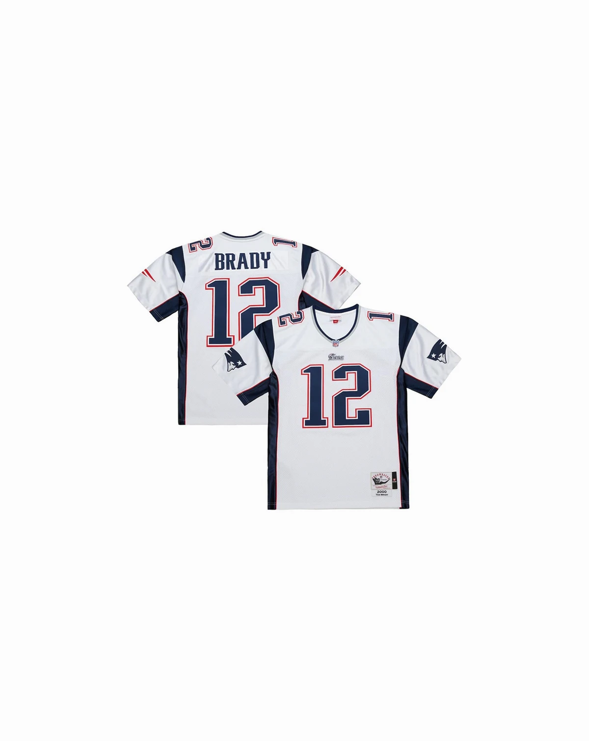 Men's Tom Brady White New England Patriots 2000 Authentic Jersey