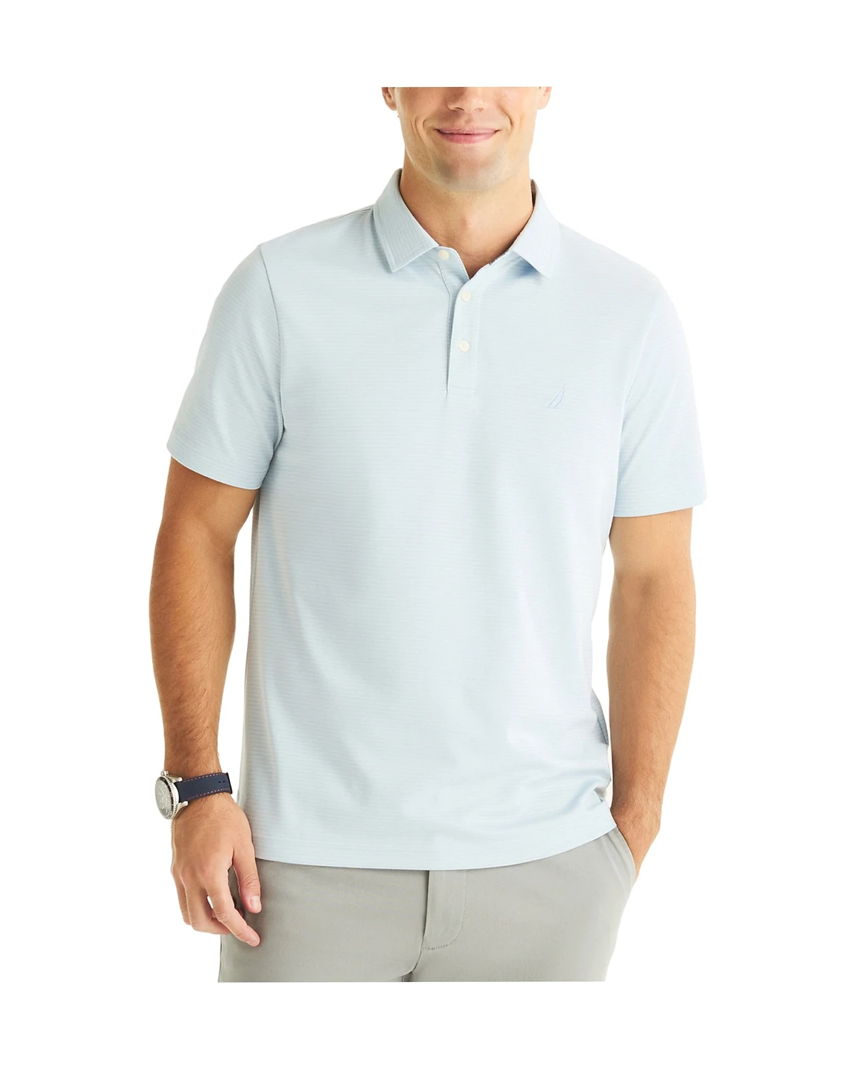 Men's Striped Golf Polo Shirt
