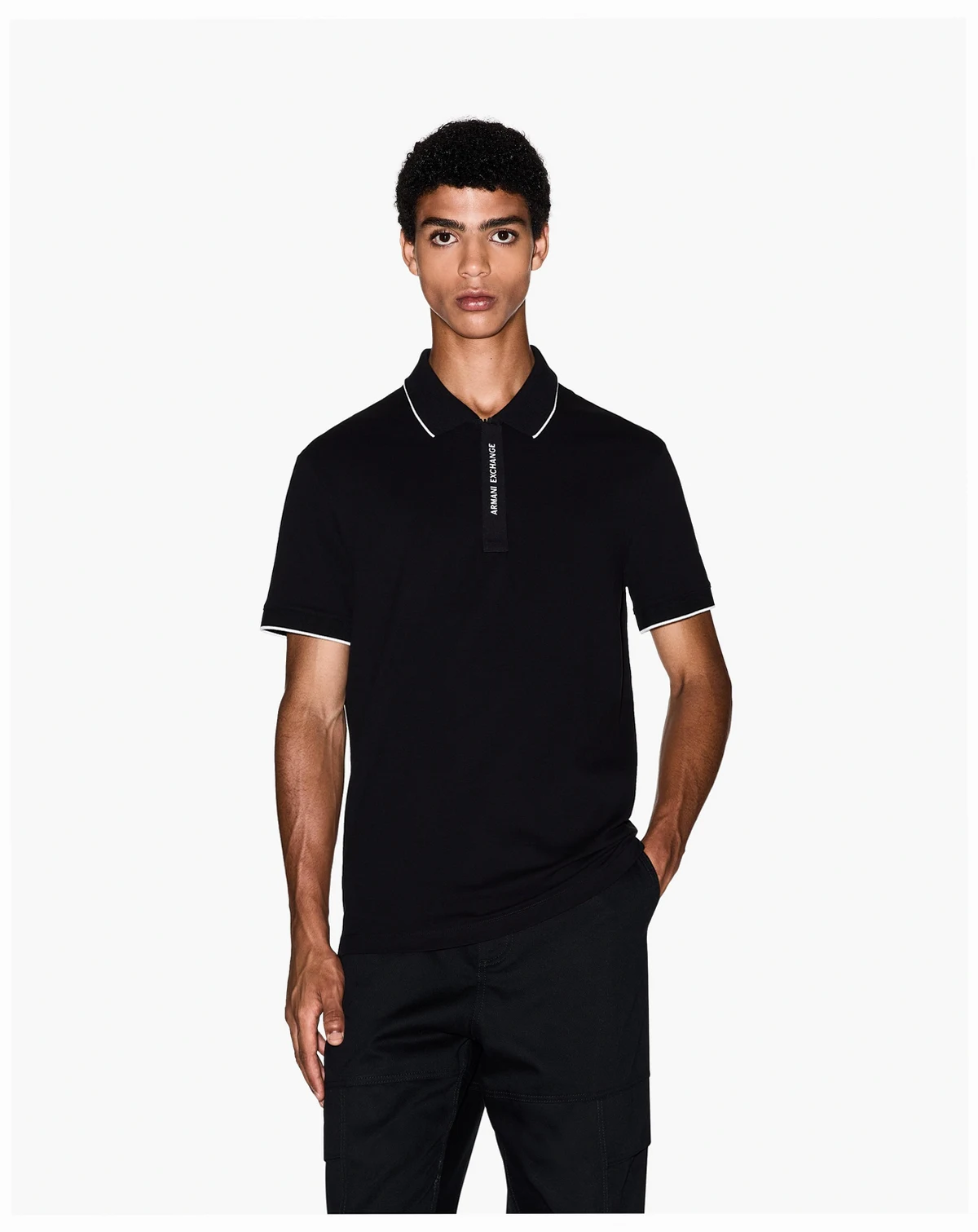 Men's Grosgrain Logo Polo Shirt
