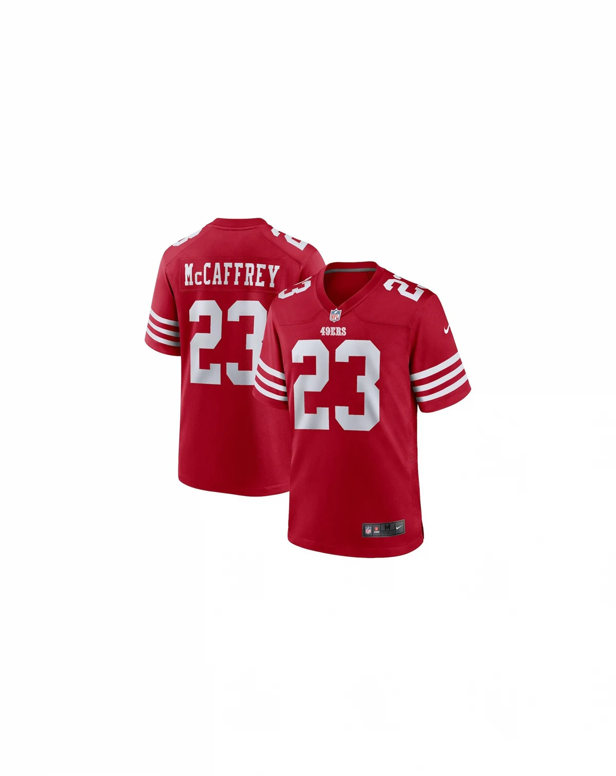 Men's Christian McCaffrey Scarlet San Francisco 49ers Game Player Jersey