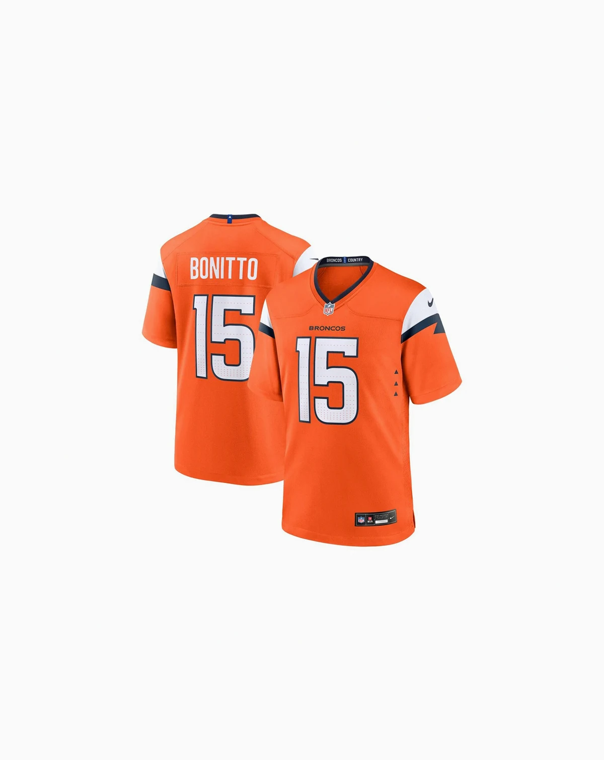 Men's Nik Bonitto Orange Denver Broncos Team Game Jersey