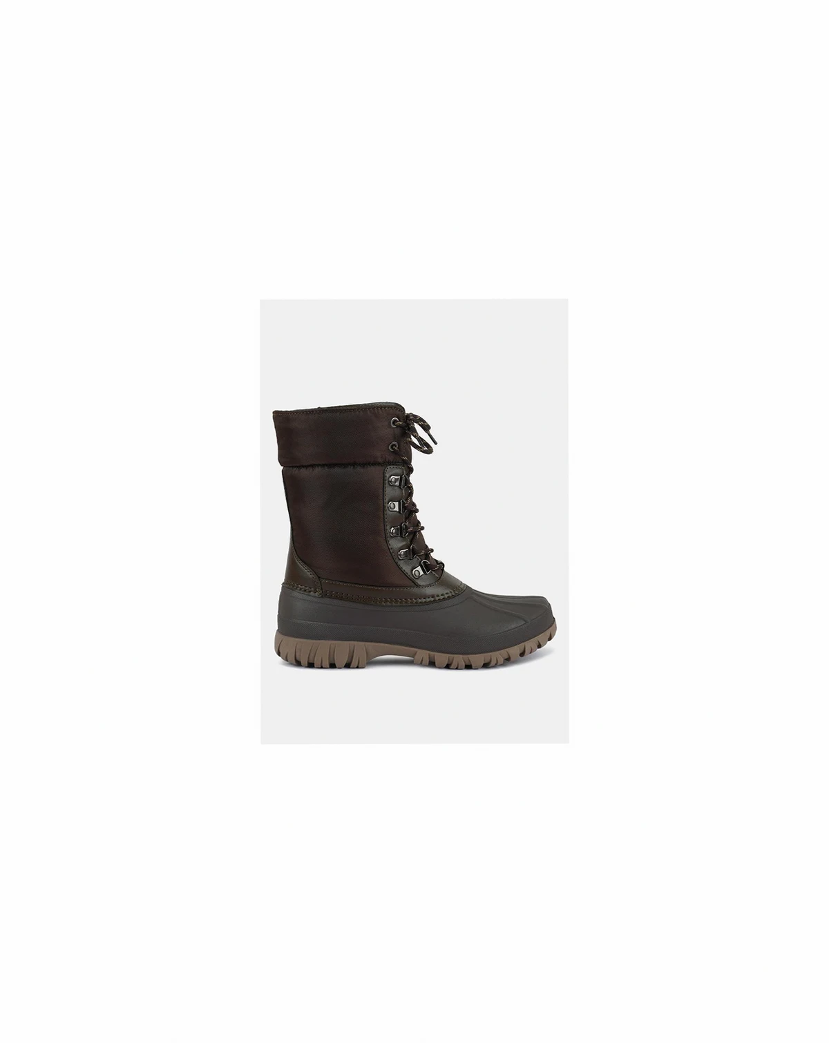 Delphine knitted collar lace up boots