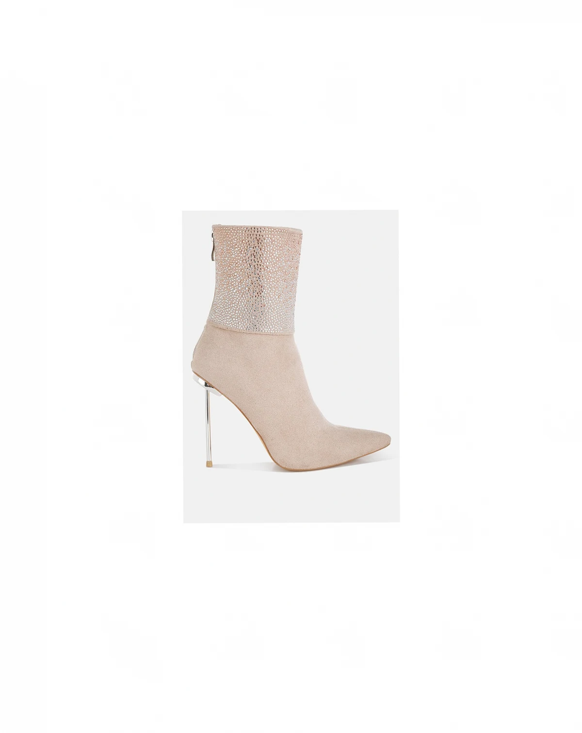 Womens Podstar Rhinestones Embellished Foldover Boots