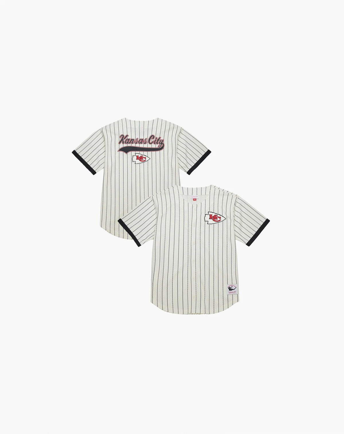 Men's Cream Kansas City Chiefs Final Seconds Vintage Logo Mesh Button-Up Shirt