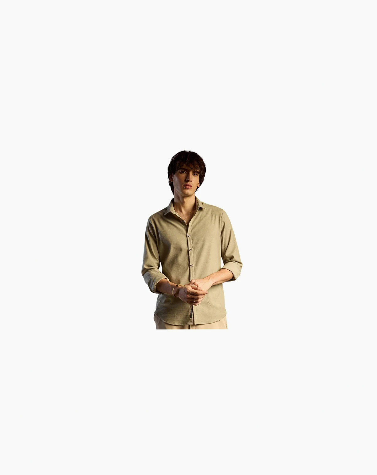 Men's Solid Seersucker Shirt