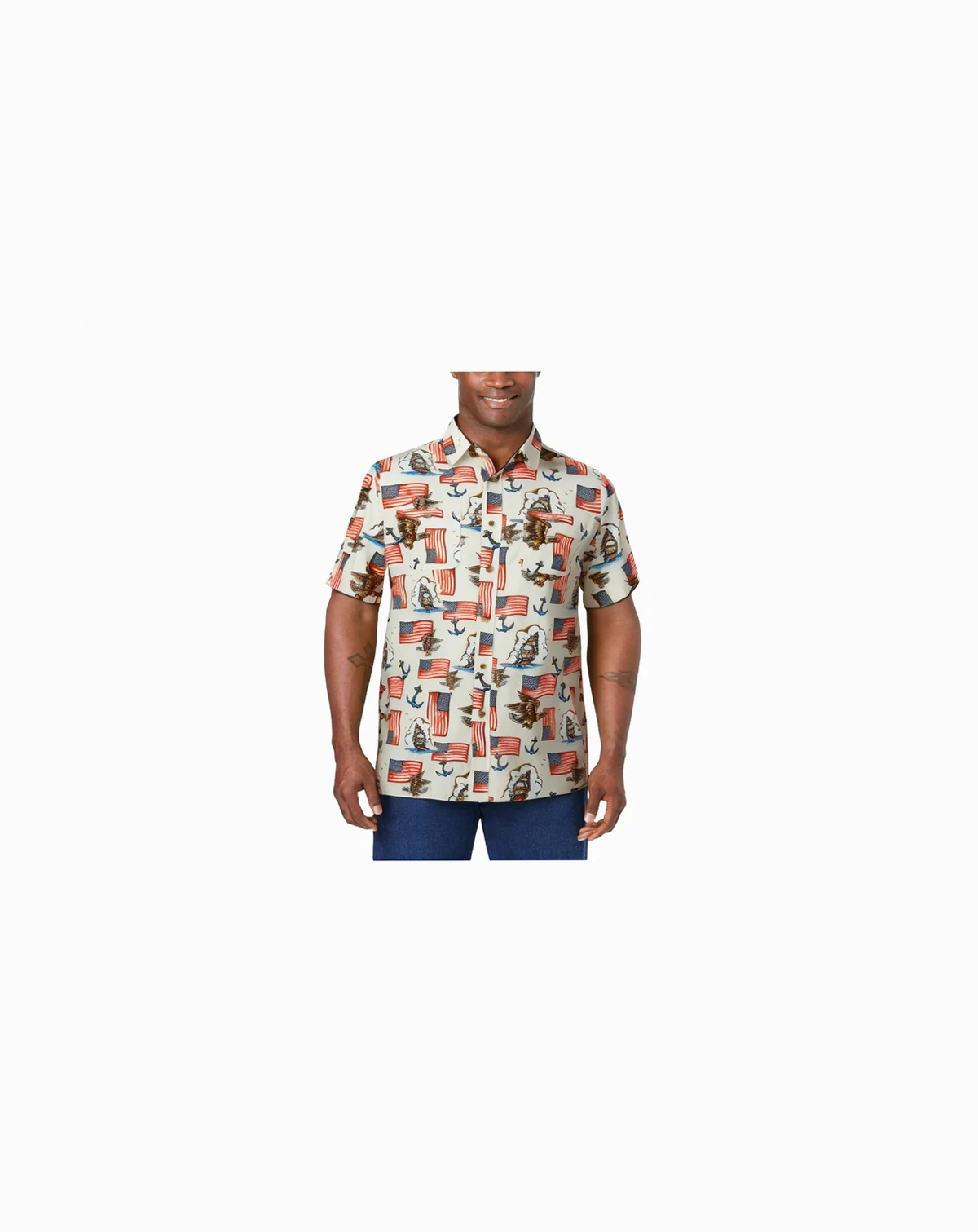 Men's Short Sleeve American Sport Shirt