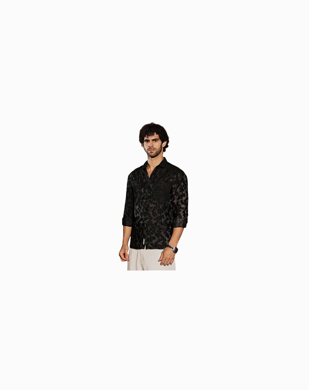 Men's Charcoal Grey Nimbus Dark-Tone Shirt