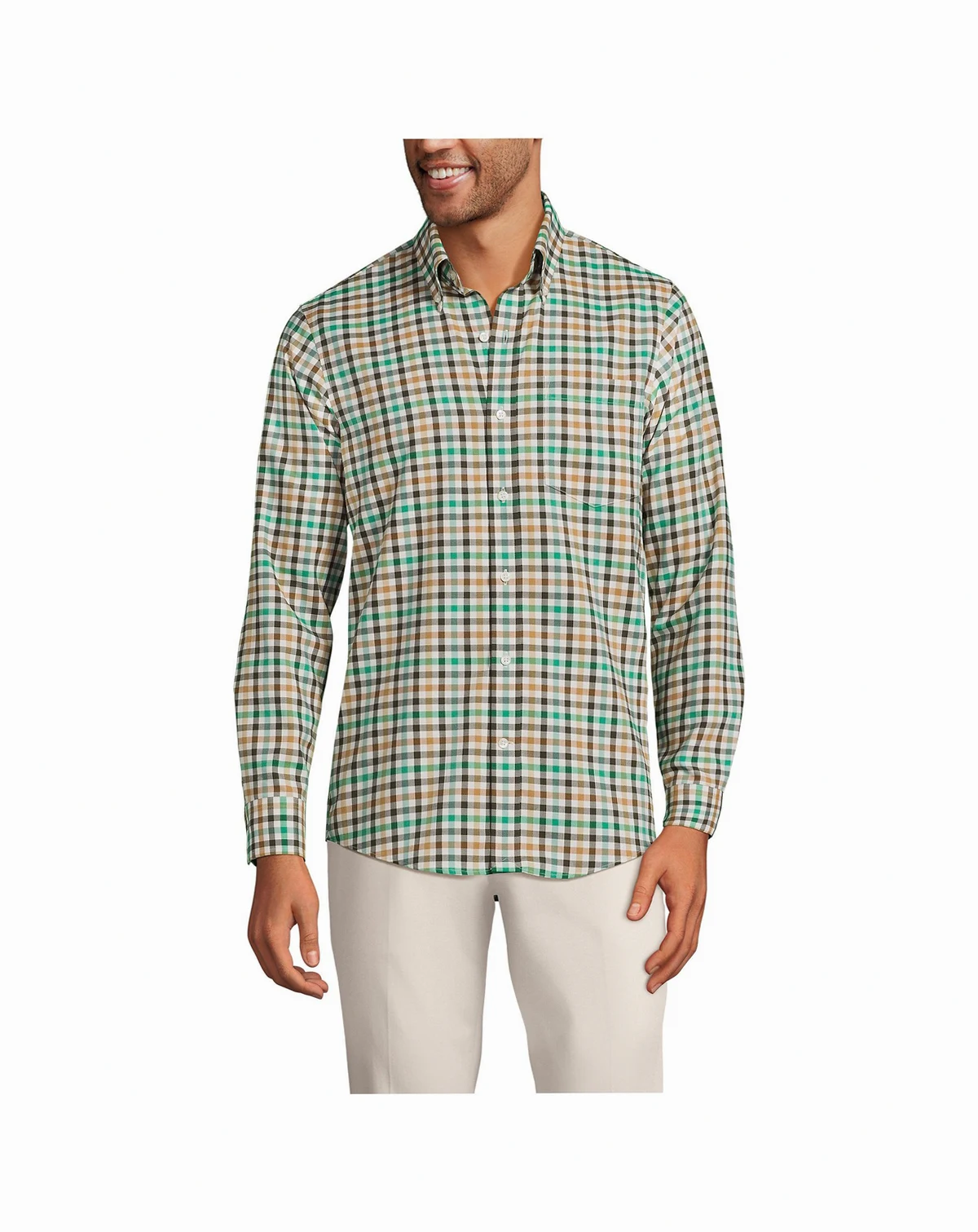 Men's Tailored Fit No Iron Twill Long Sleeve Shirt