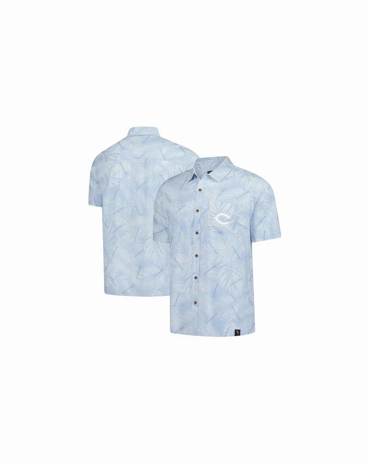 Men's Blue Cincinnati Reds Linen Party Button-Up Shirt