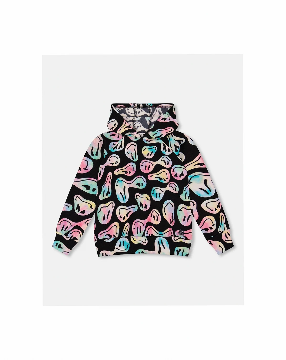 Girl Pullover Fleece Hoodie Smiley Face Girl - Toddler|Child