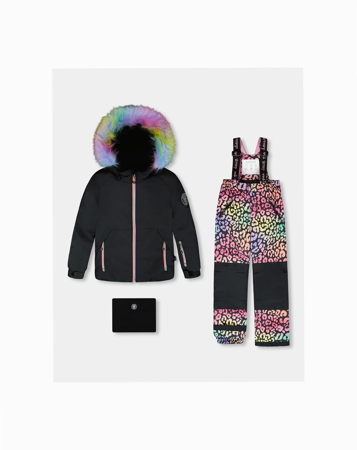 Girl Two-Piece Play Snowsuit Rainbow Leopard - Toddler|Child