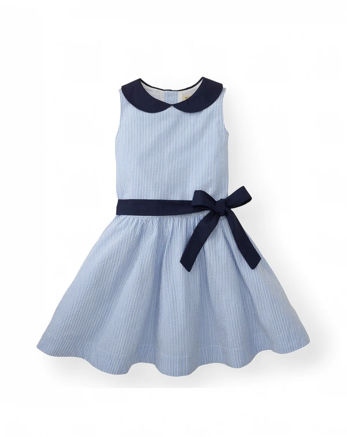 Little Girls Seersucker Peter Pan Collar Dress
