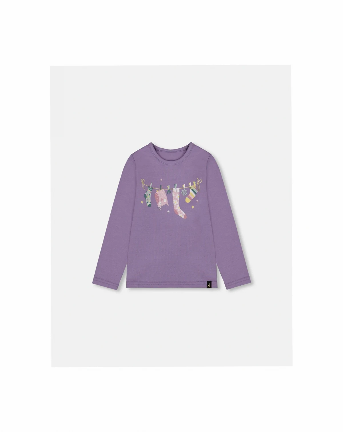 Girl Cotton Jersey Top Purple Gray with Owl - Toddler|Child