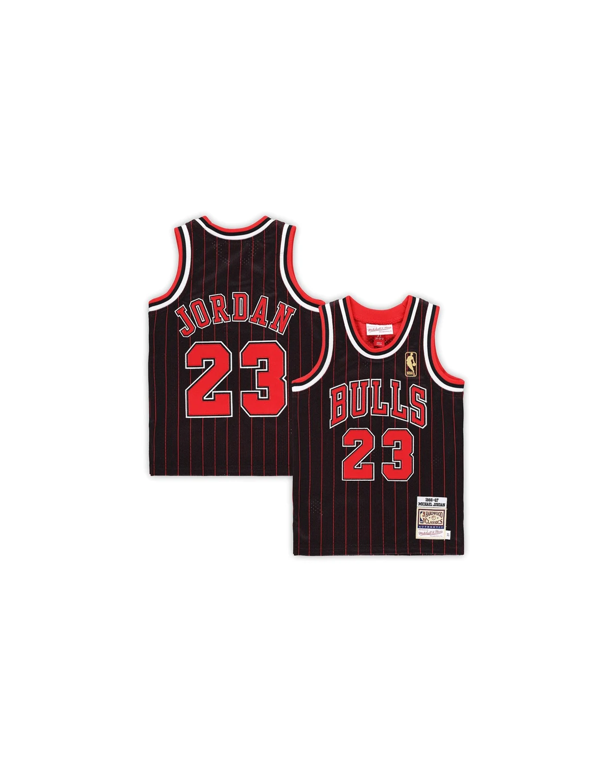 Toddler Boys and Girls Michael Jordan Black Chicago Bulls 1996/97 Hardwood Classics Authentic Jersey