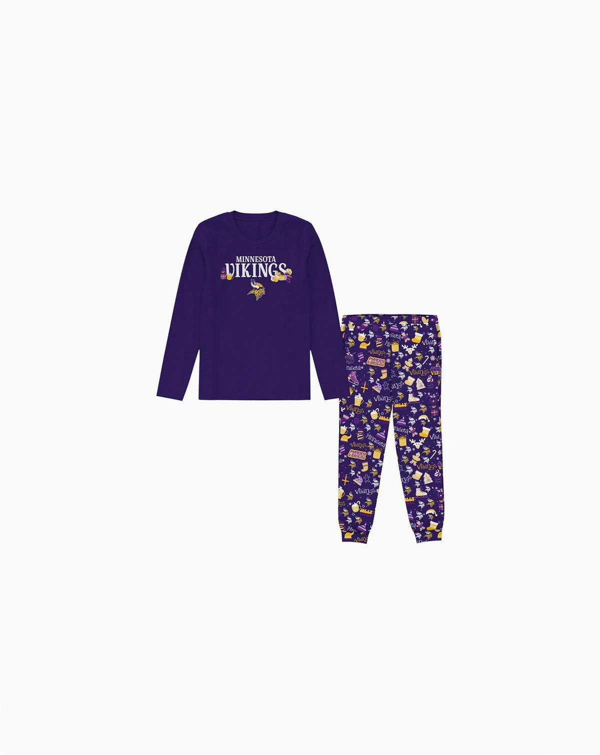 Toddler Purple Minnesota Vikings Chestnut Holiday Sleep Set