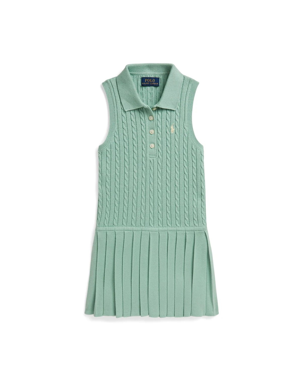 Girls' 2-6X Mini-Cable Polo Collar Dress