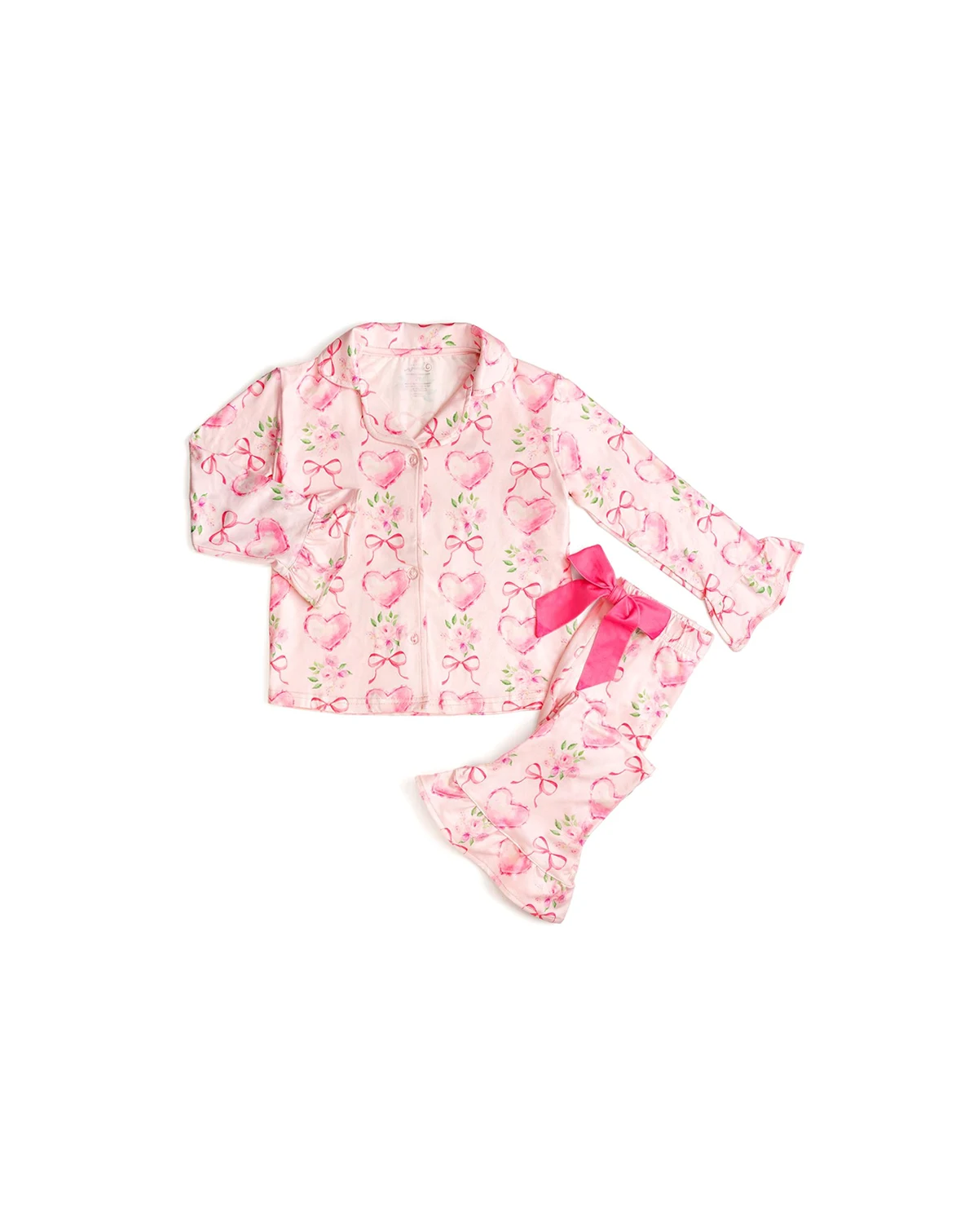 Toddler Girls Heart Floral Trellis Valentine's Day Lounge Set